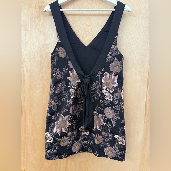 Urban Outfitters “Jacquie” Jacquard Sheath Mini Dress V-Neck Sleeveless - Picture 7 of 16